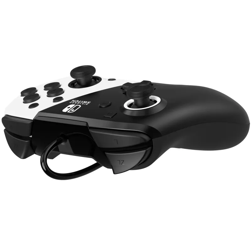 Gamepad PDP Faceoff Deluxe+ Audio Mando con cable Negro y Blanco