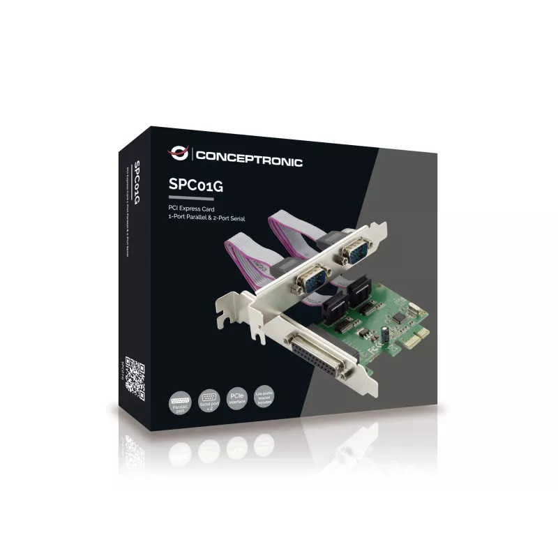Conceptronic Tarjeta PCI Express 1 puerto paralelo y 2 puertos serie