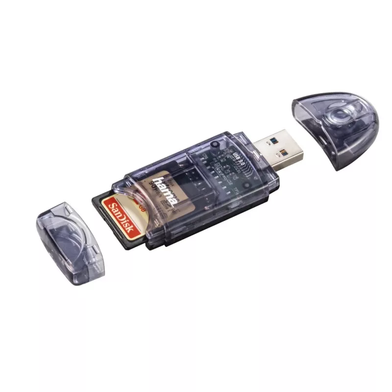 Hama Lector de tarjetas USB 3.0, SD/micro SD, Antracita