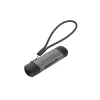 Conceptronic BIAN05G Lector de tarjetas 2en1 USB 3.0 Dual Plug, SD/MicroSD 3.0, UHS-I