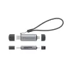 Conceptronic BIAN05G Lector de tarjetas 2en1 USB 3.0 Dual Plug, SD/MicroSD 3.0, UHS-I