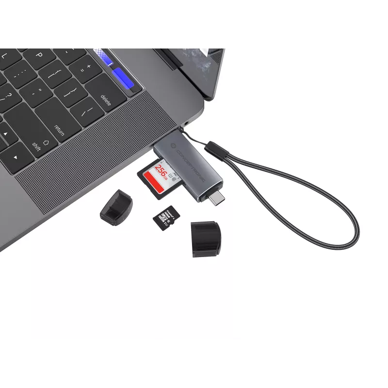 Conceptronic BIAN05G Lector de tarjetas 2en1 USB 3.0 Dual Plug, SD/MicroSD 3.0, UHS-I