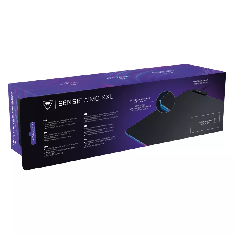 Turtle Beach Sense AIMO XXL Alfombrilla de ratón gaming para PC ultraancha con iluminación RGB