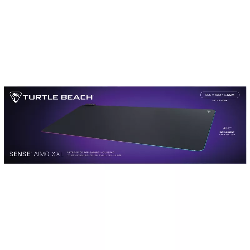 Turtle Beach Sense AIMO XXL Alfombrilla de ratón gaming para PC ultraancha con iluminación RGB