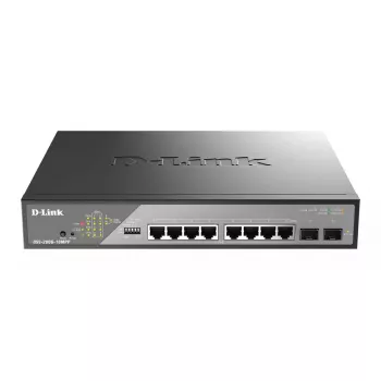 D-Link DSS-200G-10MPP Switch de red Gestionado L2 Gigabit Ethernet (10/100/1000) Power over Ethernet (PoE) 1U Negro, Gris