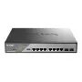 D-Link DSS-200G-10MPP Switch de red Gestionado L2 Gigabit Ethernet (10/100/1000) Power over Ethernet (PoE) 1U Negro, Gris