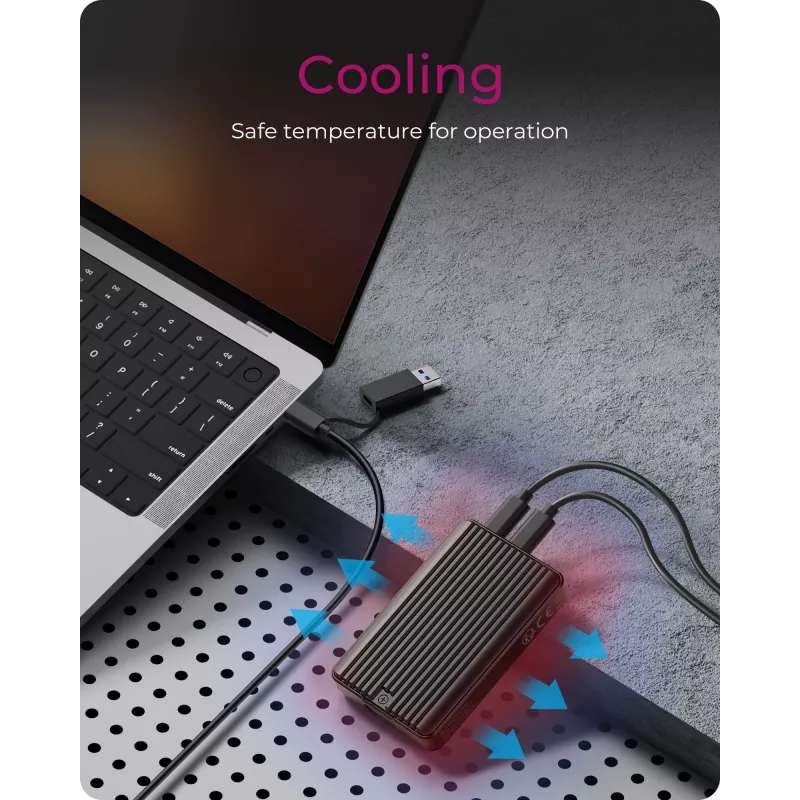 ICY BOX IB-CR601M-C31 Caja SSD Negra M.2