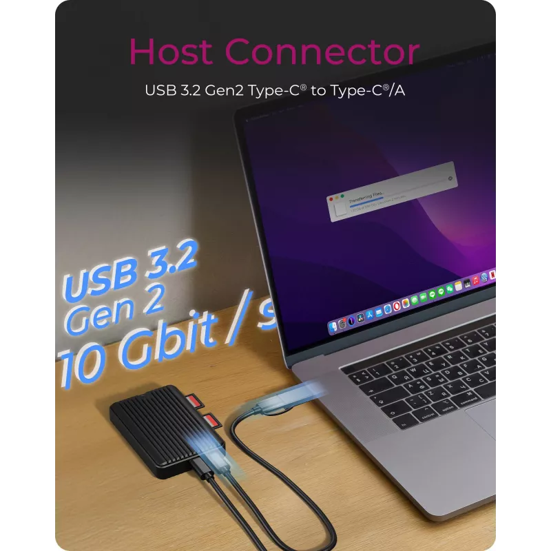 ICY BOX IB-CR602M-C31 Caja SSD Negra M.2