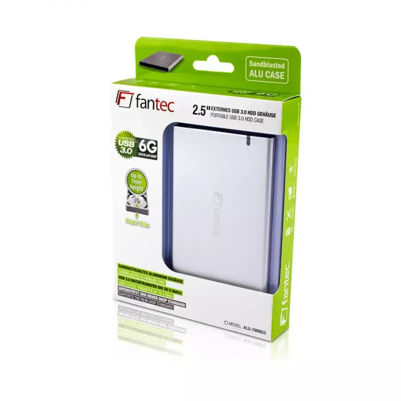 Caja para HDD/SSD Fantec ALU7MMU3 Plata 2,5 pulgadas
