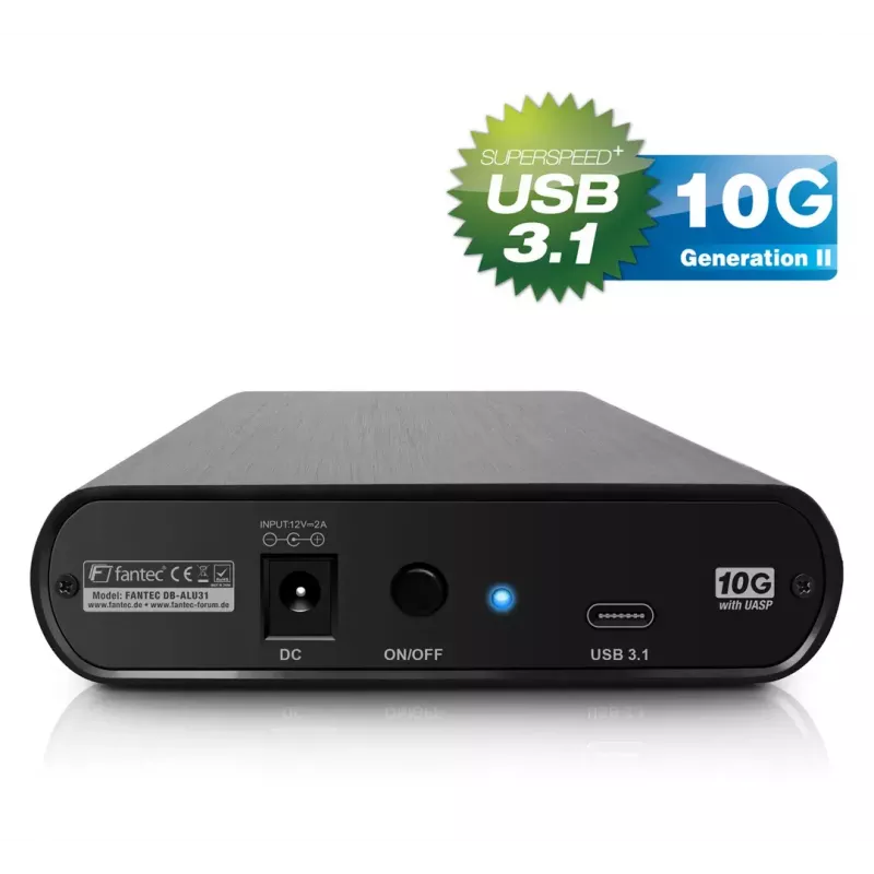 Caja para HDD Fantec DB-ALU31 Negra 3,5 pulgadas
