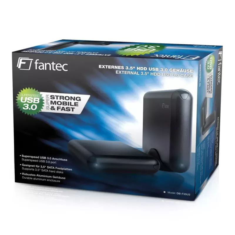Carcasa de disco duro Fantec DB-F35U3 negra 3,5