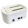 LC Power LC-DOCK-U3-VI - docking station HDD / SSD - 2.5, 3.5 (6,4 cm, 8,9 cm) - 2 canales - SATA - USB 3,2 (Gen 2x1) - blanco, cáscara de huevo (LC-DOCK-