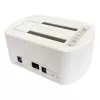 LC Power LC-DOCK-U3-VI - docking station HDD / SSD - 2.5, 3.5 (6,4 cm, 8,9 cm) - 2 canales - SATA - USB 3,2 (Gen 2x1) - blanco, cáscara de huevo (LC-DOCK-