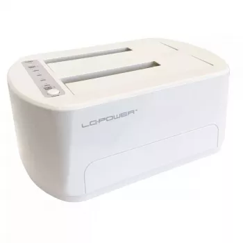 LC Power LC-DOCK-U3-VI - docking station HDD / SSD - 2.5, 3.5 (6,4 cm, 8,9 cm) - 2 canales - SATA - USB 3,2 (Gen 2x1) - blanco, cáscara de huevo (LC-DOCK-