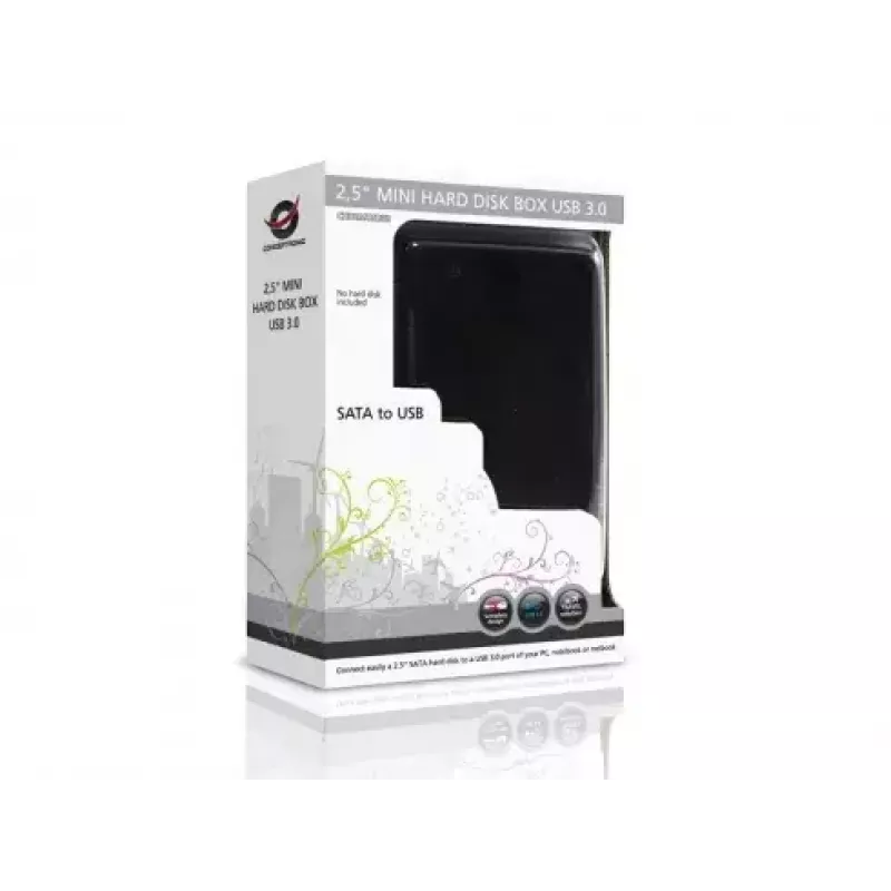 Carcasa de disco duro Conceptronic CHD2MUSB3B Mini USB 3.0