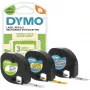 Cinta de rotulación DYMO LetraTag surtida pack de 3