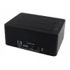 LC Power LC-DOCK-U3-HUB - docking station HDD con indicador de red, hub USB de 3 puertos, interruptor de encendido/apagado, función de clonación bahías: 2 - 2.5 / 3.5 compartidas
