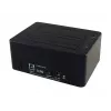 LC Power LC-DOCK-U3-CR - docking station HDD con indicador de red, interruptor de encendido/apagado, función de clonación bahías: 2 - 2.5 / 3.5 compartidas (6,4 cm/8,9 cm