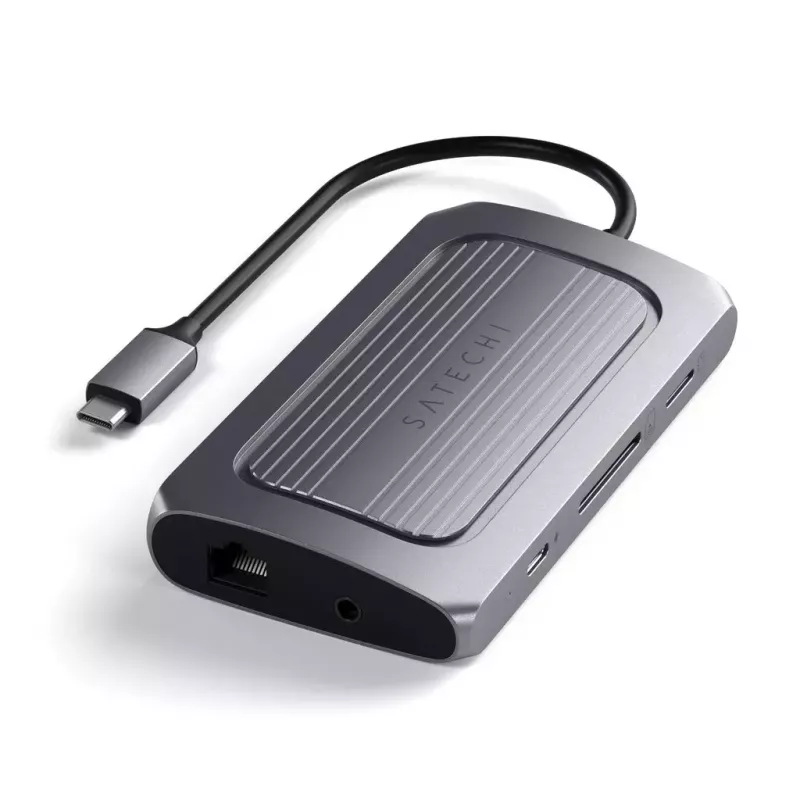 Dock para portátil Satechi ST-U4MA3M USB Type-C gris 100W Power Delivery