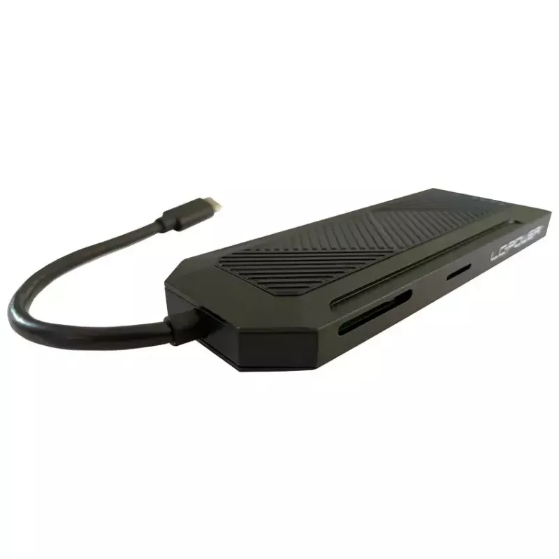 Hub USB LC-Power LC-HUB-C-MULTI-6-RGB Type-C 5000 Mbit/s negro