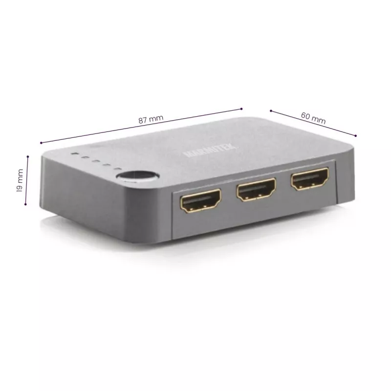 Marmitek Connect 350 UHD 2.0 – switch HDMI 4K 60 Hz – 5 entradas / 1 salida