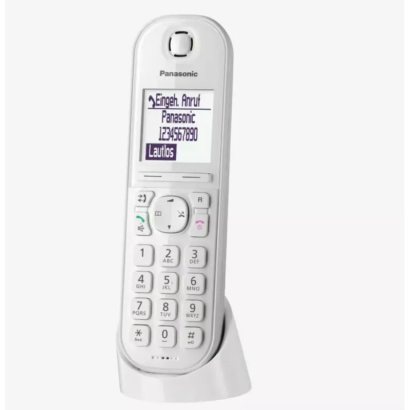 Panasonic KX-TGQ200GW teléfono digital inalámbrico DECT, blanco