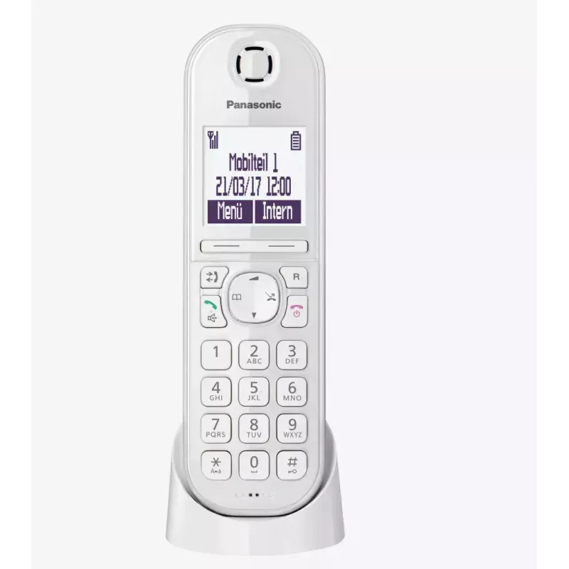 Panasonic KX-TGQ200GW teléfono digital inalámbrico DECT, blanco