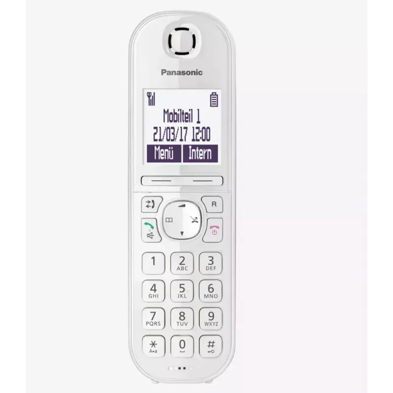 Panasonic KX-TGQ200GW teléfono digital inalámbrico DECT, blanco