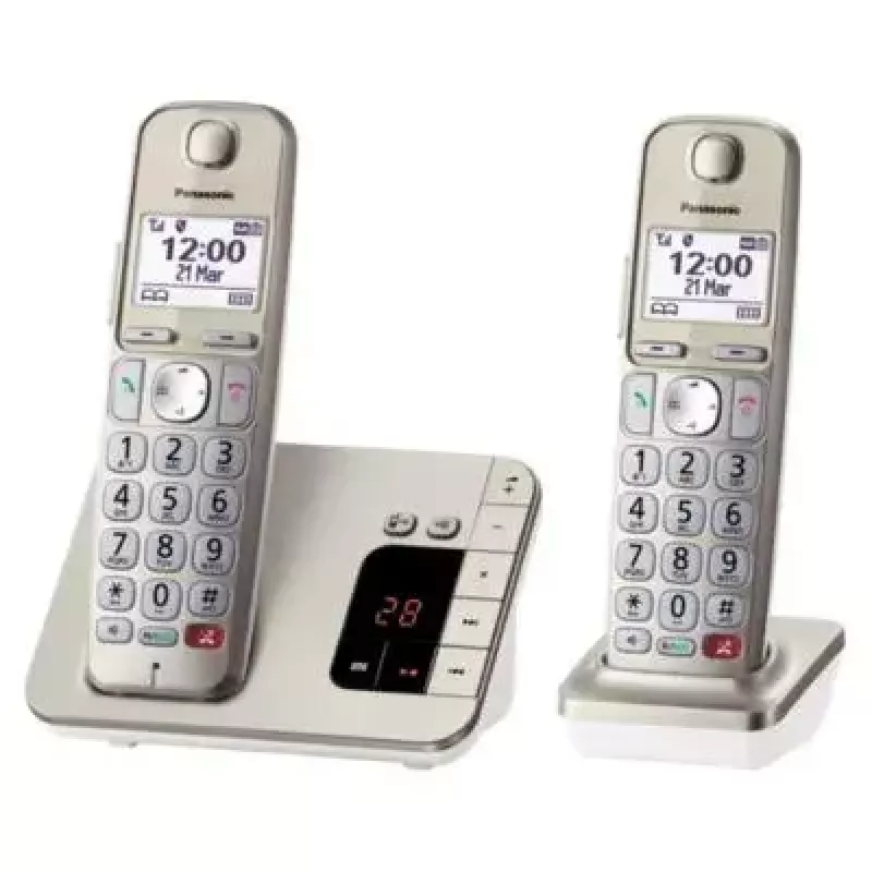 Teléfono DECT Panasonic KX-TGE262GN con auricular inalámbrico e identificación de llamadas