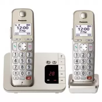 Teléfono DECT Panasonic KX-TGE262GN con auricular inalámbrico e identificación de llamadas