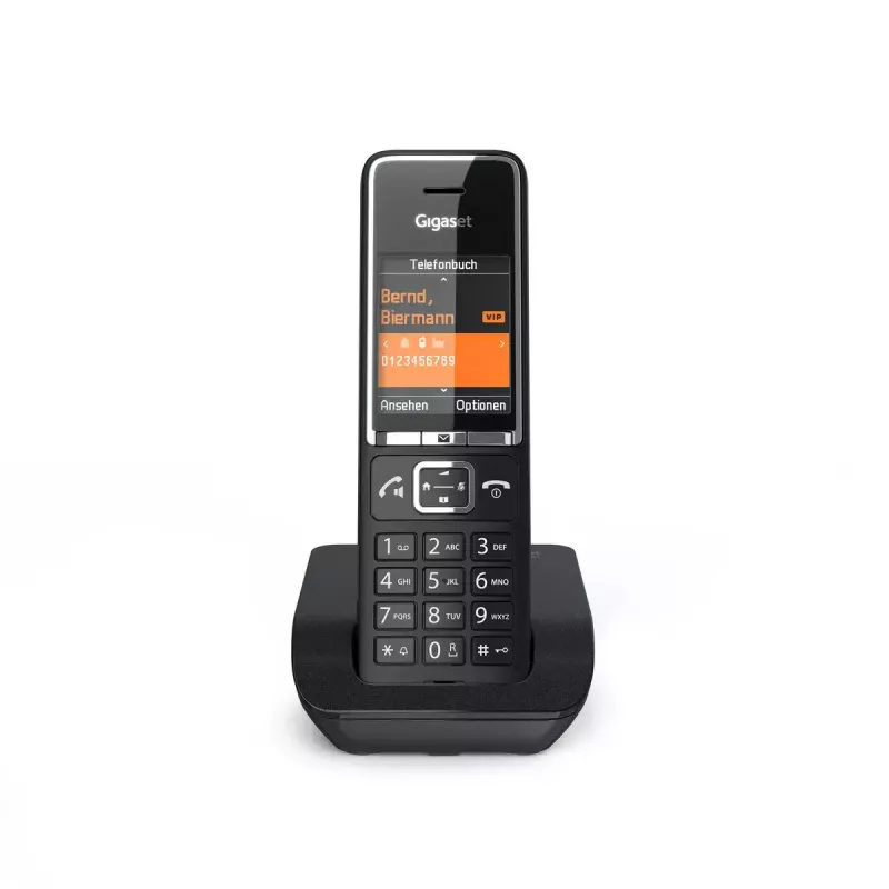Teléfono analógico Gigaset COMFORT 550 con auricular inalámbrico y visualización del número