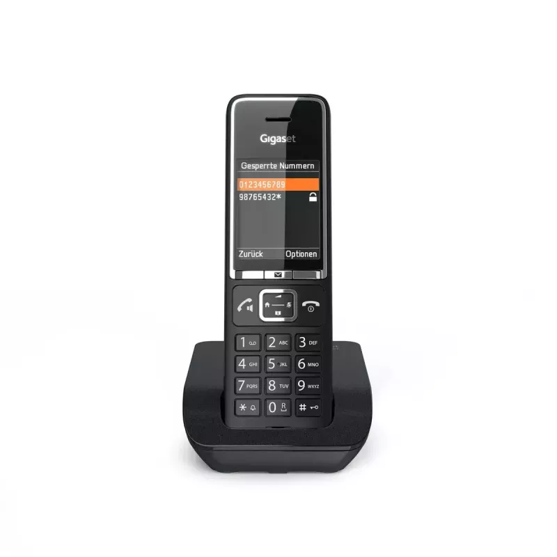 Teléfono analógico Gigaset COMFORT 550 con auricular inalámbrico y visualización del número