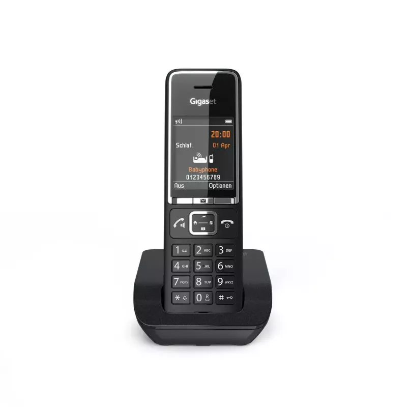 Teléfono analógico Gigaset COMFORT 550 con auricular inalámbrico y visualización del número