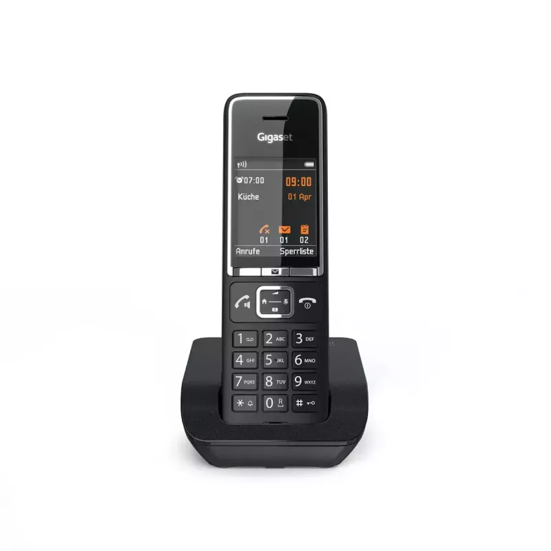 Teléfono analógico Gigaset COMFORT 550 con auricular inalámbrico y visualización del número