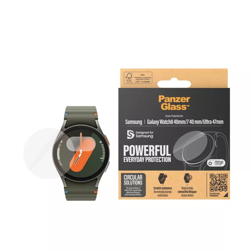 Protector de pantalla PanzerGlass ® Samsung Galaxy Watch8 40mm | Watch Ultra 47mm | Watch7 40mm