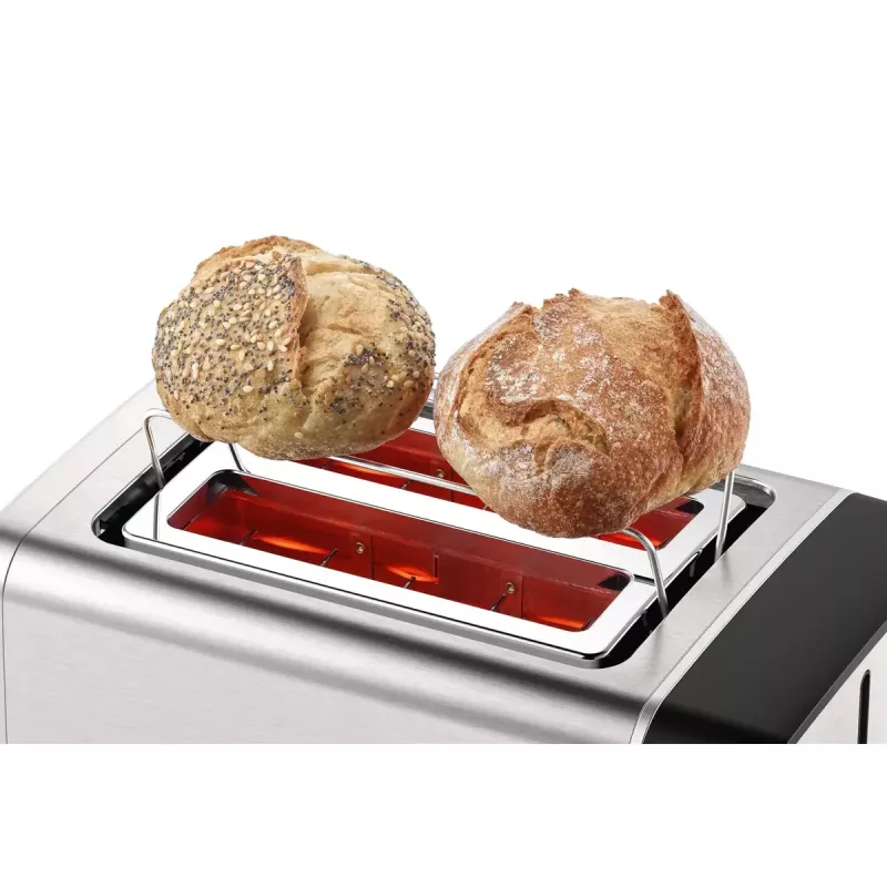 Tostadora Bosch TAT5P420 2 rebanadas 970 W negra, acero inoxidable