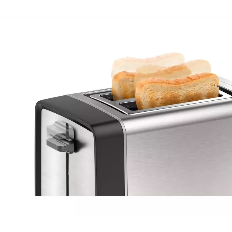 Tostadora Bosch TAT5P420 2 rebanadas 970 W negra, acero inoxidable