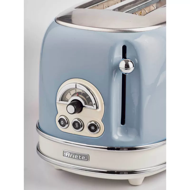 Ariete Vintage 155/05 tostadora de 2 rebanadas, 810 W, azul