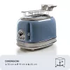 Ariete Vintage 155/05 tostadora de 2 rebanadas, 810 W, azul