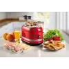 Tostadora Ariete 149 con pinza para 2 rebanadas de pan - expulsión automática - descongelar - 6 niveles de tostado - 800 vatios - Modern Line - roja