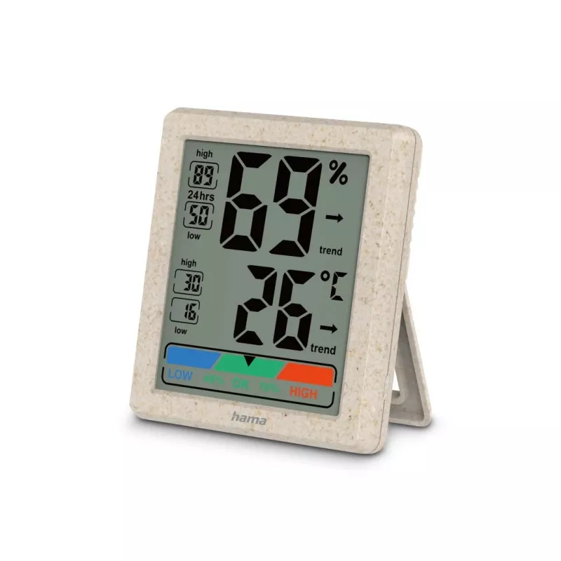 Sensor de temperatura y humedad interior Hama Ponza de pie pila AAA