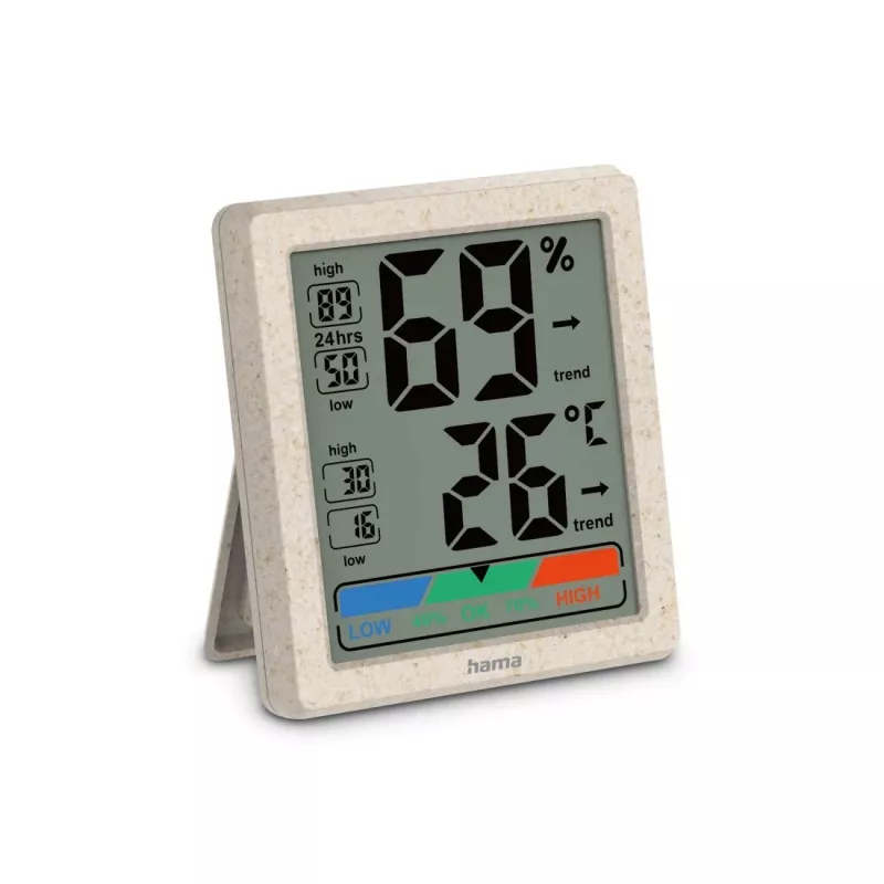 Sensor de temperatura y humedad interior Hama Ponza de pie pila AAA
