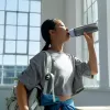 Brita Fill & Go Active 1052248 botella filtrante de agua, con 2 MicroDisc, azul oscuro