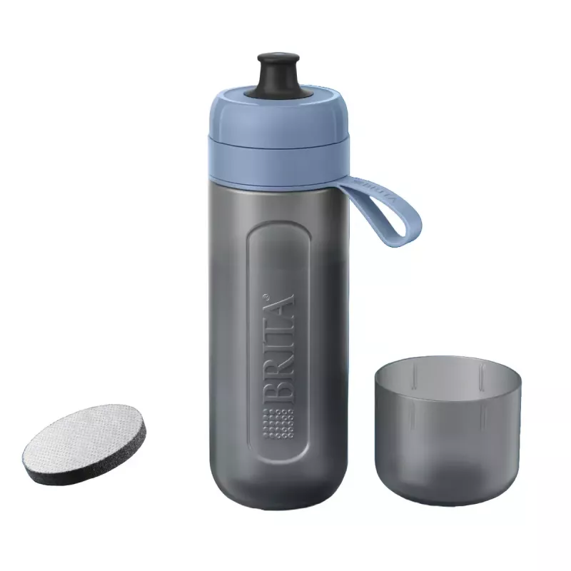 Brita Fill & Go Active 1052248 botella filtrante de agua, con 2 MicroDisc, azul oscuro