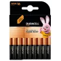 Pila alcalina desechable Duracell Plus AAA — 48 x 11 x 10 mm, peso del paquete 160 g