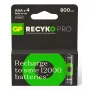 GP Batteries ReCyko Pro GPRCP80AAA174C4 pila recargable AAA (Micro), NiMH 800 mAh 1,2 V, 4 uds.