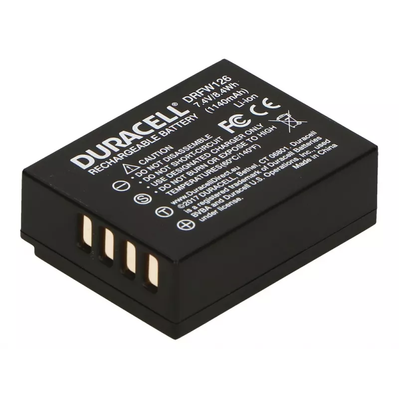 Batería para cámara Duracell DRFW126 sustituta de Fujifilm NP-W126