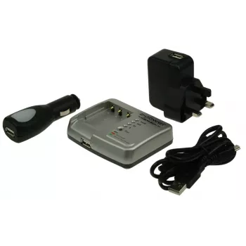 Cargador de batería de cámara/fuente de alimentación USB 2-Power