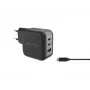 Cargador Conceptronic 3 puertos 67W GaN USB PD con cable de carga USB-C, USB-C x 2, USB-A x 1, QC 3.0, PPS