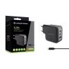 Cargador Conceptronic 3 puertos 67W GaN USB PD con cable de carga USB-C, USB-C x 2, USB-A x 1, QC 3.0, PPS